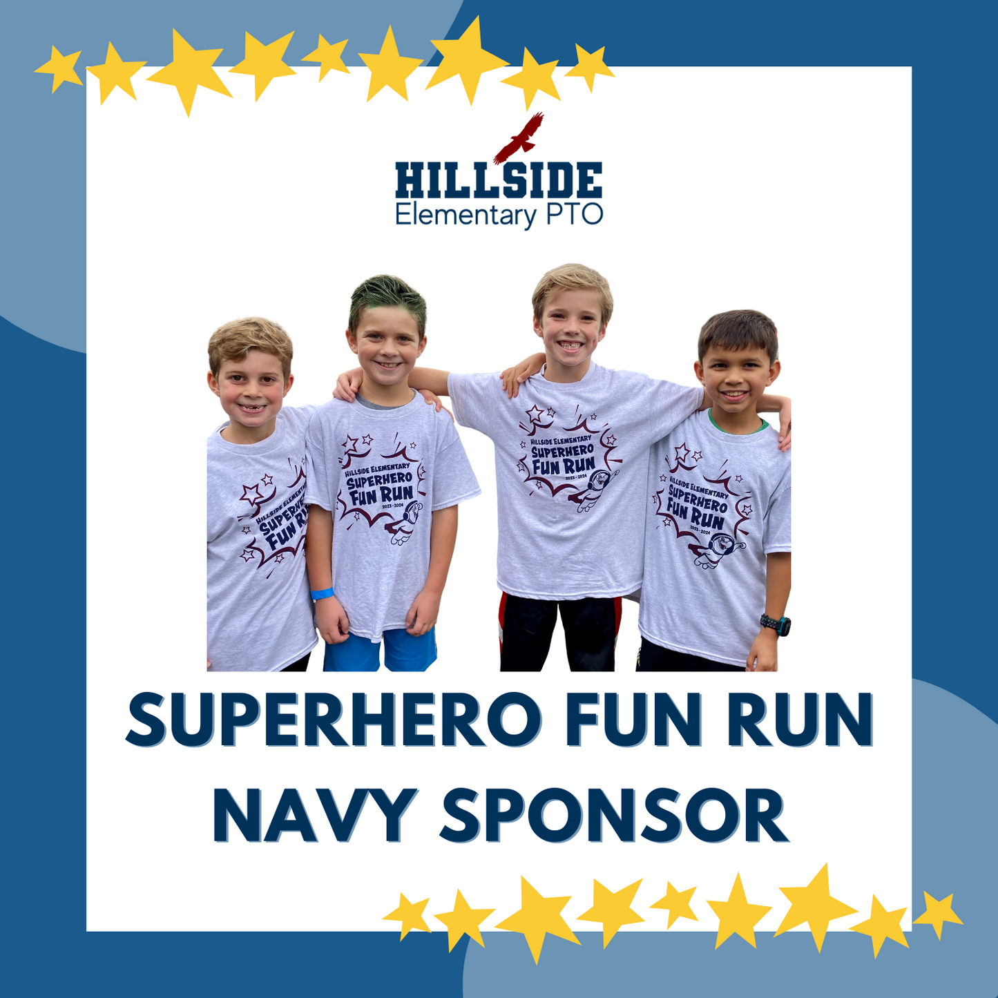 2025-2026 Fun Run Navy Sponsor: $500
