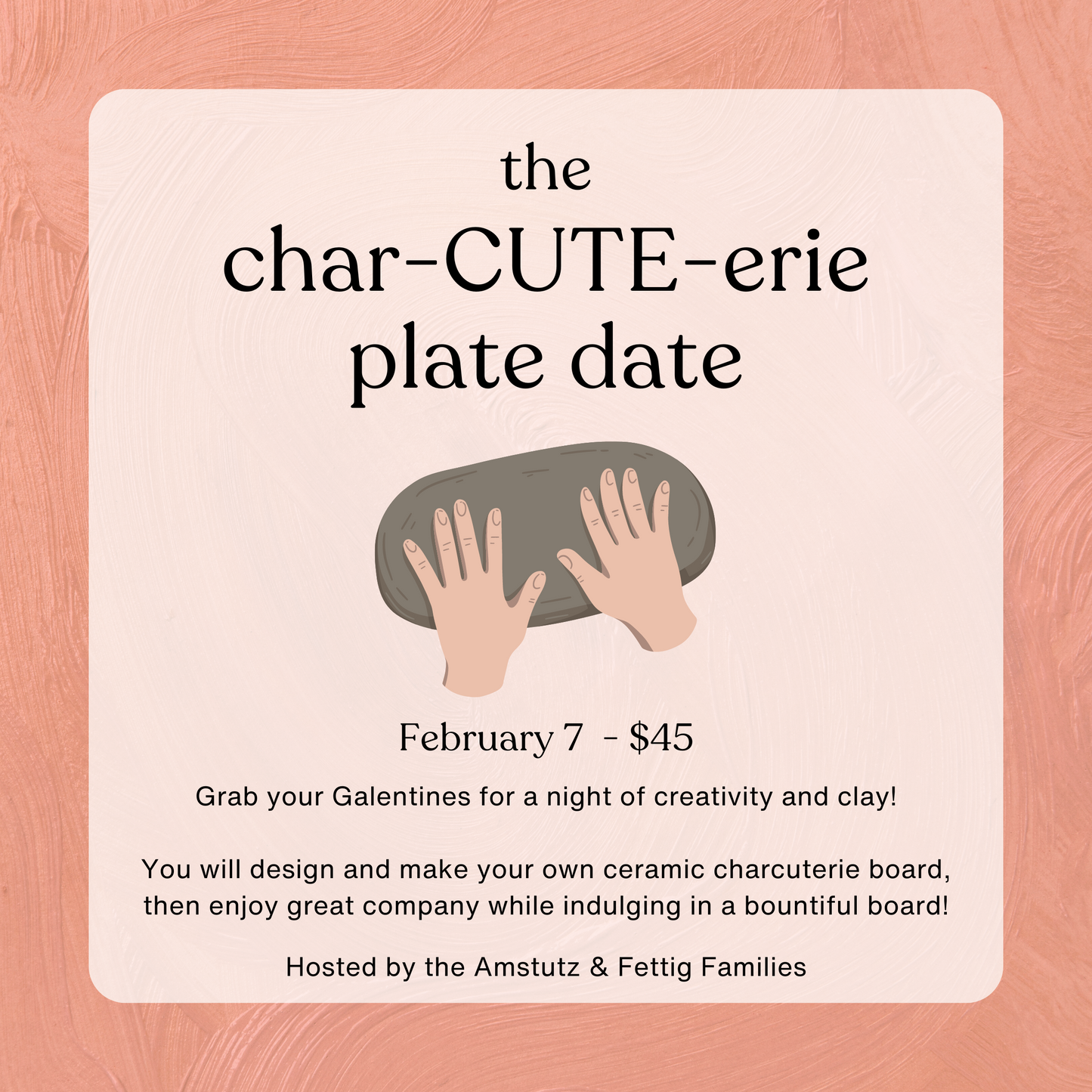 Buy-In Party: the char-CUTE-erie plate date